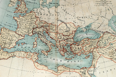 Fototapeta na ścianę Stara mapa imperium rzymskie 1870