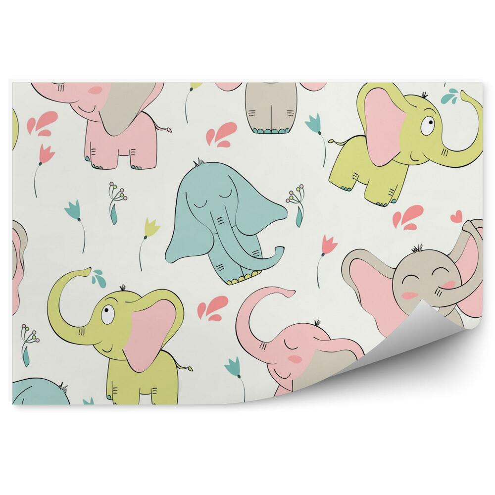 Fototapeta Kolorowe słoniki