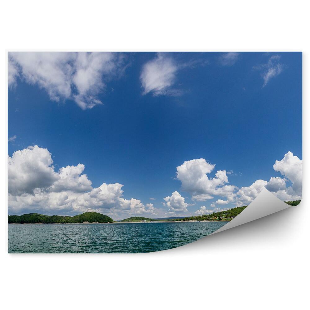 Okleina na ścianę Woda zbiornik drzewa roślinność zieleń