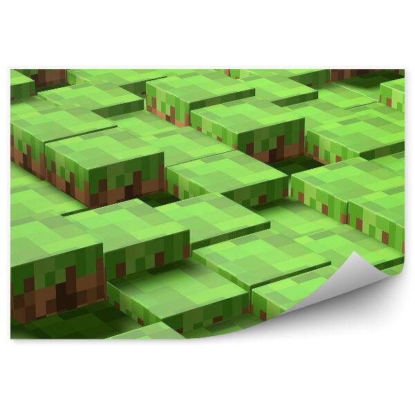 Fototapeta Kostki piksele gra wzór ziemia