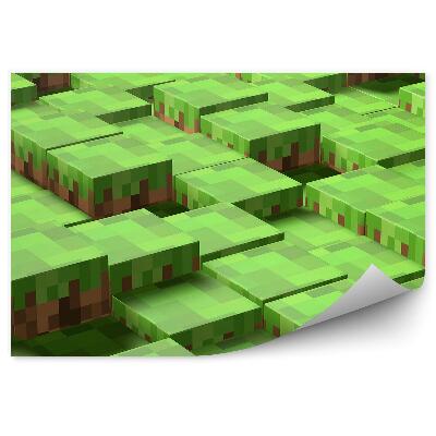 Fototapeta Kostki piksele gra wzór ziemia