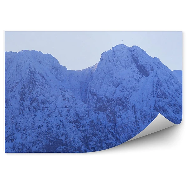 Okleina na ścianę Giewont wschód słońca zima śnieg tatry