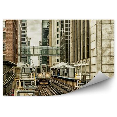 Fotopeta Pociąg transport miasto tory kolejowe