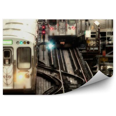 Fotopeta Pociągi tory światła transport kolej