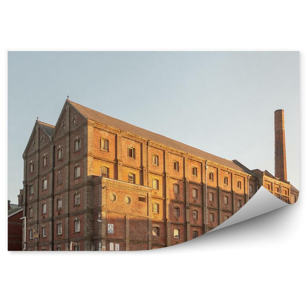 Okleina na ścianę Stary budynek fabryka komin