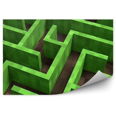 Fototapeta Labirynt zielony piksele gra wzór