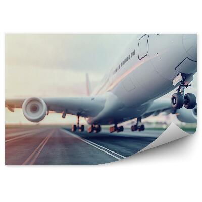 Fotopeta Samolot startujący z lotniska pas startowy