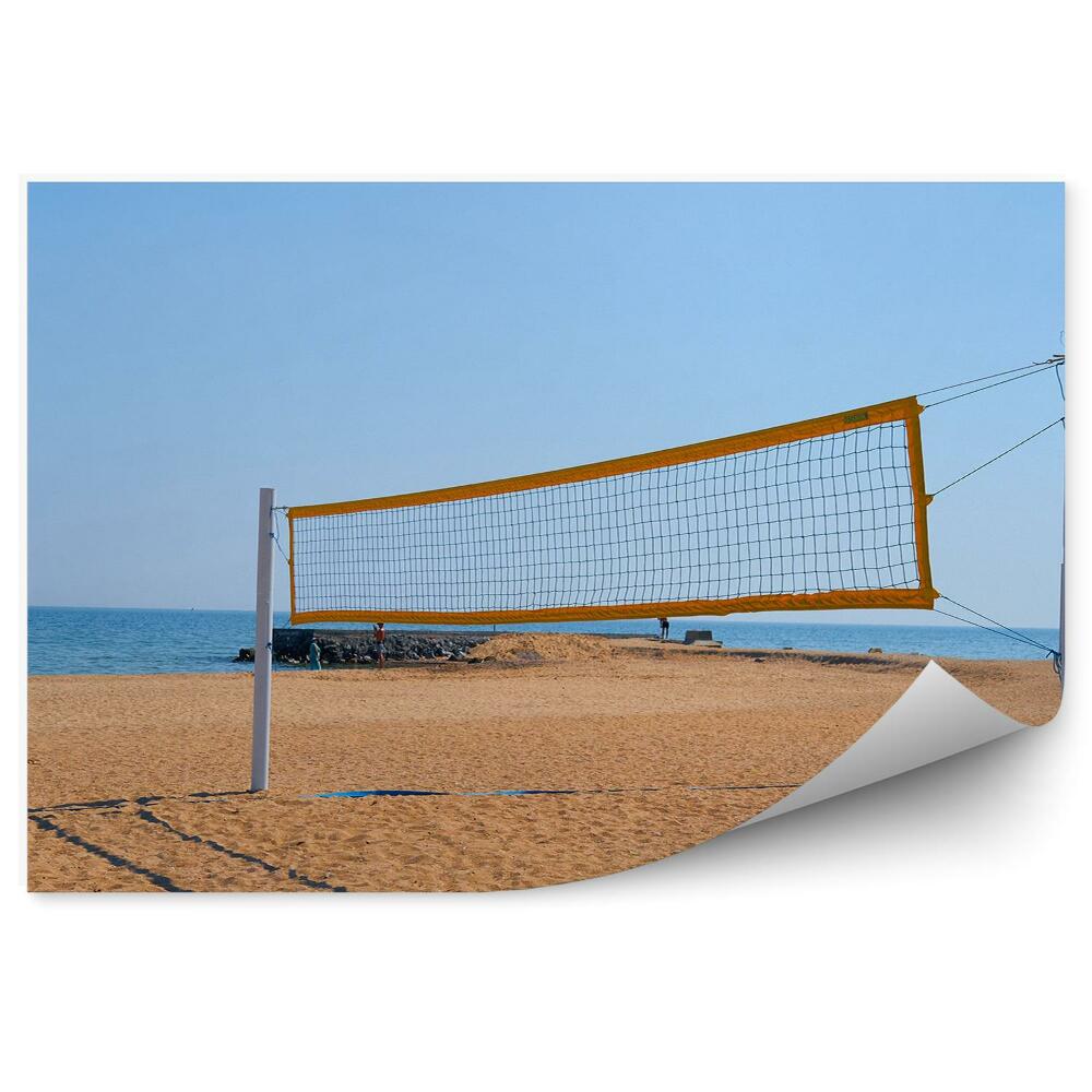 Fototapeta samoprzylepna Boisko siatkówka plażowa ocean