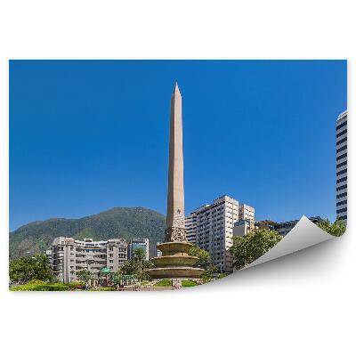 Fototapeta Panorama wieżowce chodnik kwiaty drzewa rośliny francja altamira obelisk