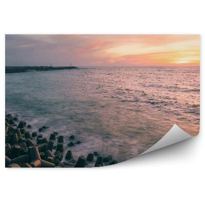 Okleina na ścianę Delikatne fale brzeg morza Bałtyckiego