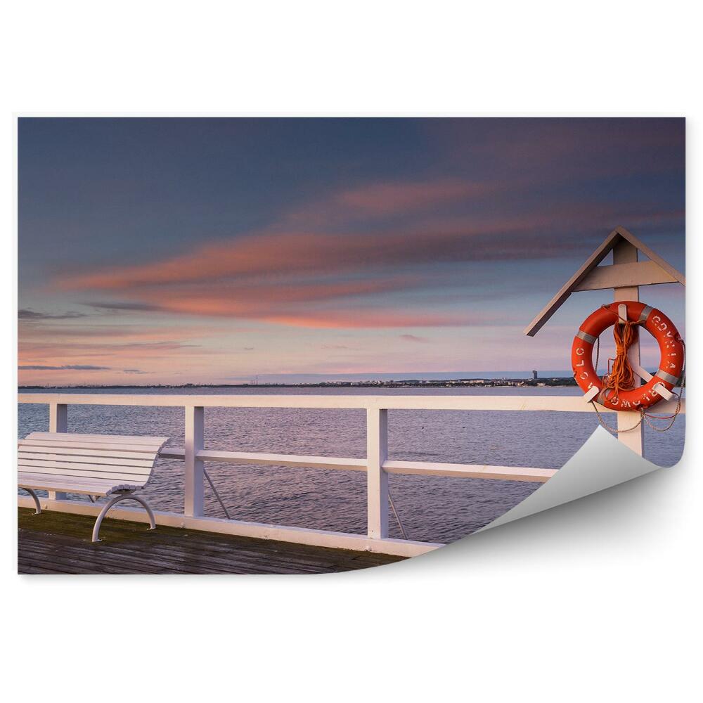 Okleina na ścianę Gdynia Polska molo woda