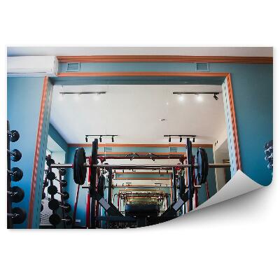 Fototapeta samoprzylepna Siłownia sala ćwiczeń hantle ciężary