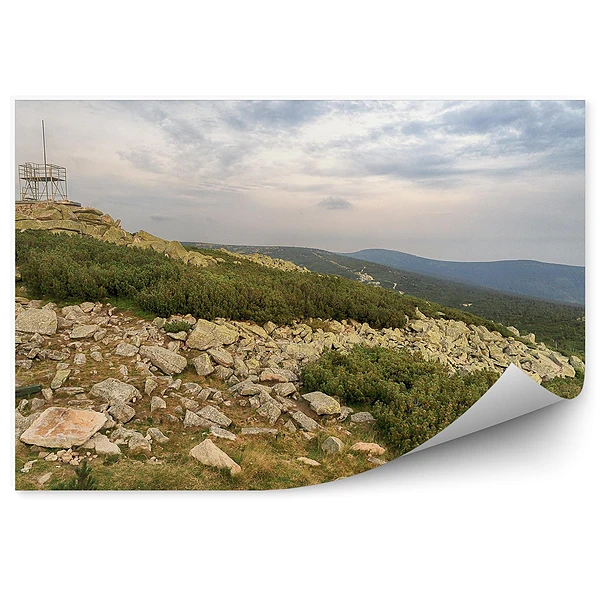 Fototapeta Pochmurne niebo góry karkonosze natura