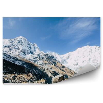 Okleina na ścianę Śnieg u podnóża gór himalaje błękitne niebo