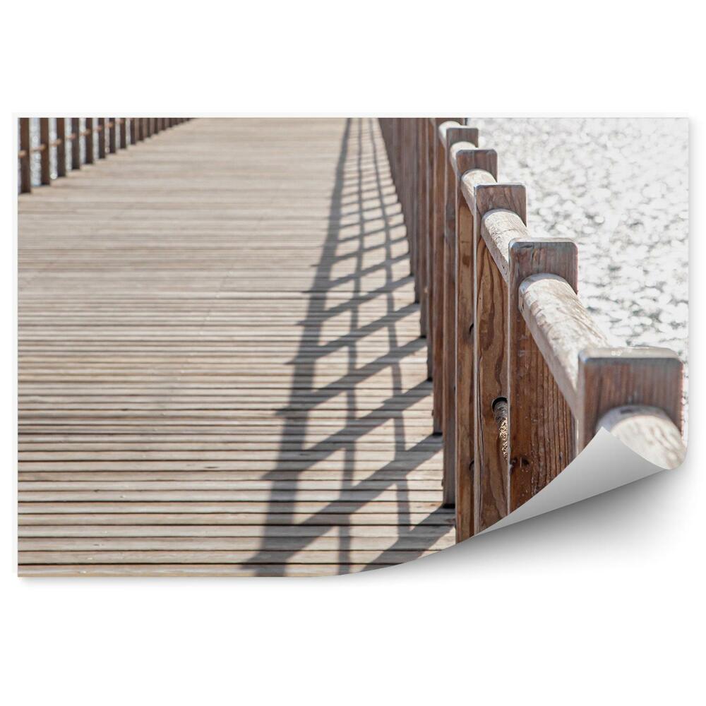 Okleina na ścianę Molo drewniane morze blask słońca woda