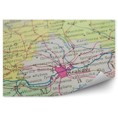 Fototapeta na ścianę Polska kraków miasta mapa
