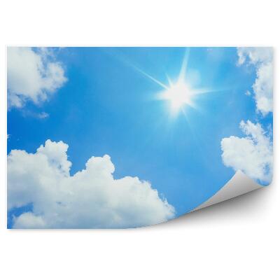 Okleina ścienna Błękitne niebo chmury słońce