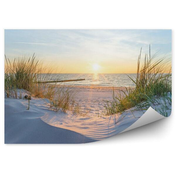 Fototapeta Plaża morze wschod słońca