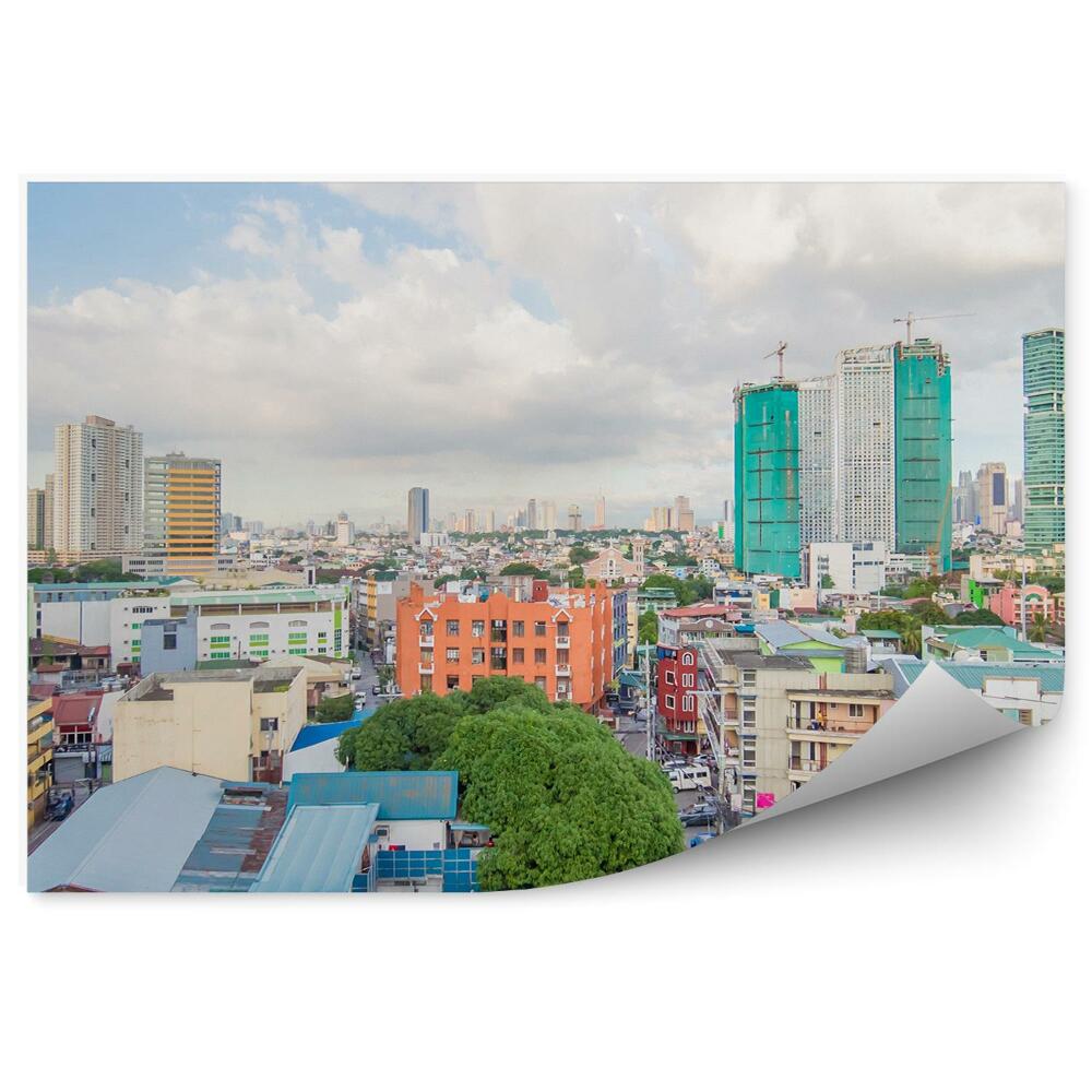 Okleina ścienna Filipiny krajobraz miasto architektura kolory drzewa