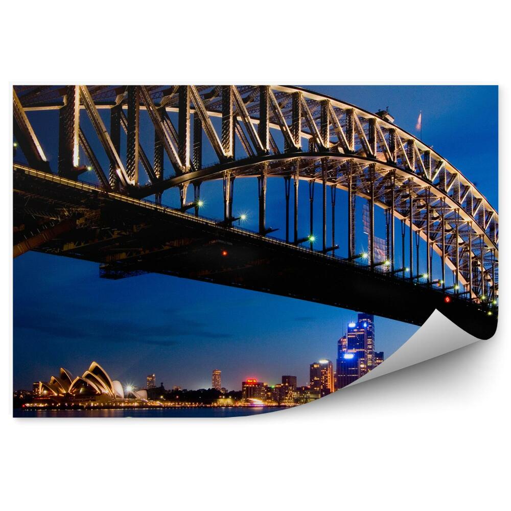 Fototapeta wieżowce mosty wieżowce ocean światła niebo