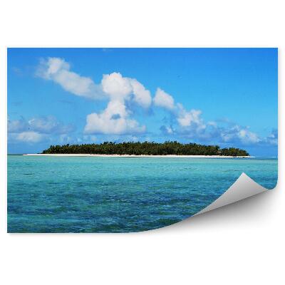 Fototapeta na ścianę Wyspa plaża brzeg roślinność błękitna woda