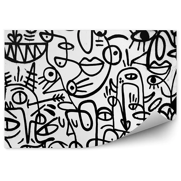 Fototapeta Czarno- białe graffiti