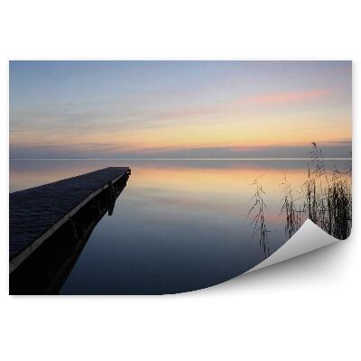 Okleina ścienna Pomost jezioro wodorosty