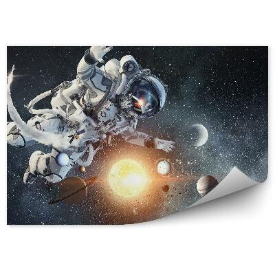 Fototapeta Astronauta rakieta planeta słońce niebo gwiazdy