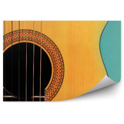 Fototapeta Gitara klasyczna akustyczna błękitne tło