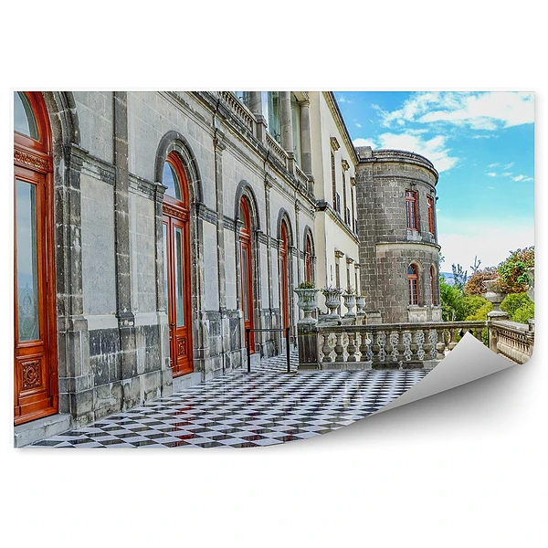 Okleina ścienna Wzgórze zamek taras natura meksyk
