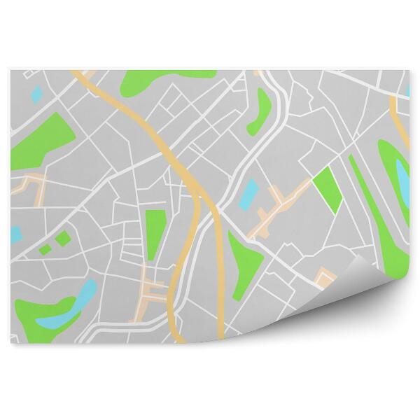 Fototapeta na ścianę Plan miasta widok z góry ulice parki