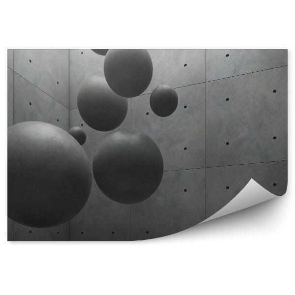 Okleina ścienna Architektura przestrzeni cement kule