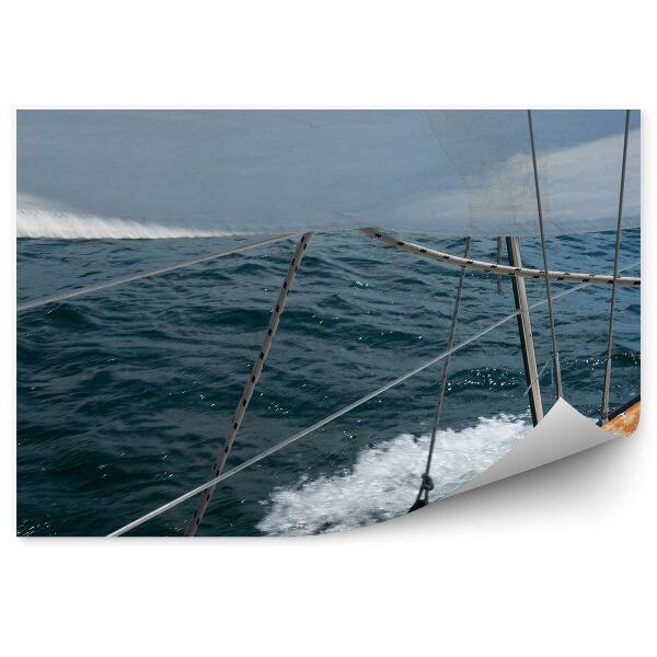 Okleina na ścianę Zbliżenie żaglówka woda morze