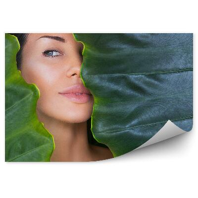 Fotopeta Piękna kobieca twarz naturalny make-up