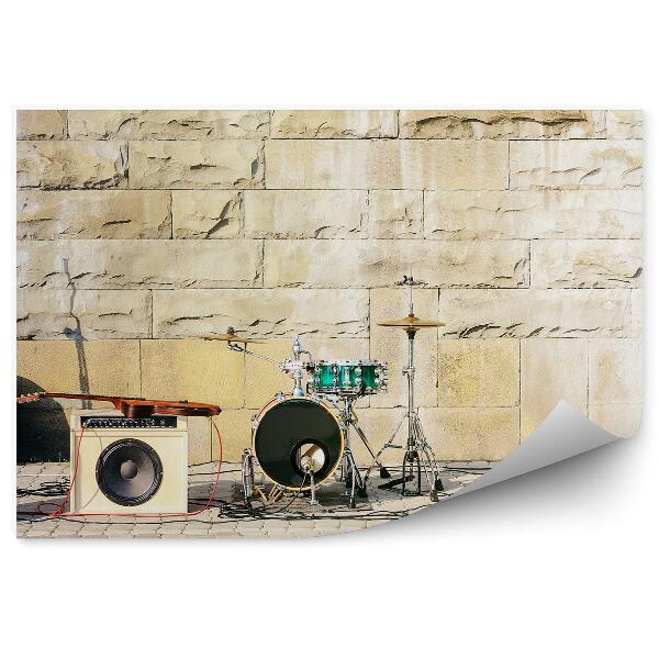 Fototapeta Instrumenty muzyczne perkusja gitara