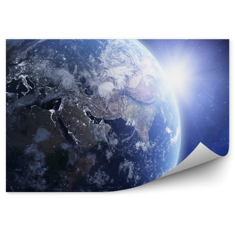 Fototapeta 3d planeta ziemia kosmos niebo gwiazdy