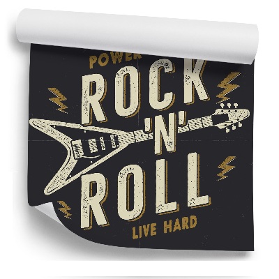 Fototapeta Rock napis tekst gitara retro