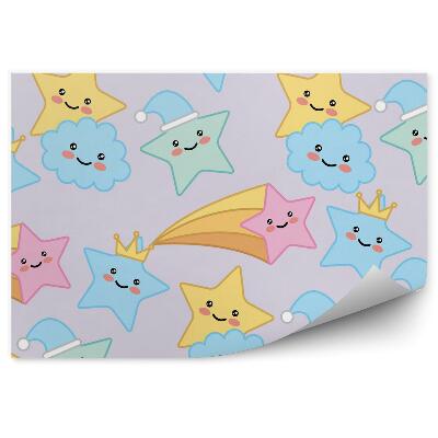 Fototapeta Kolorowe gwiazdki i chmurki