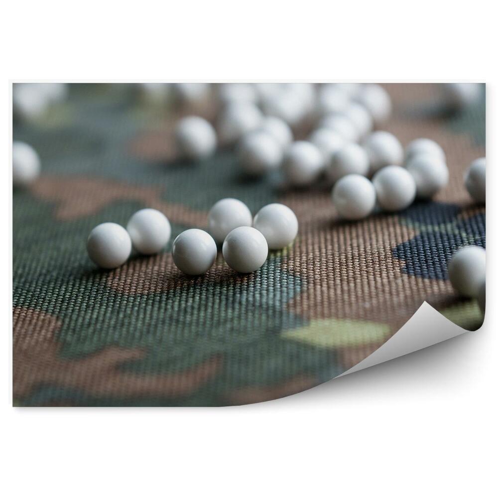 Okleina ścienna Białe kulki moro tło