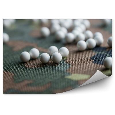 Okleina ścienna Białe kulki moro tło