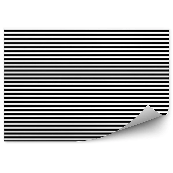 Fototapeta samoprzylepna Czarno-białe paski poziome wzór