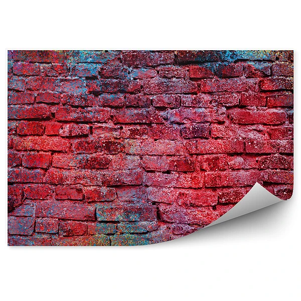 Fototapeta samoprzylepna Ceglany mur z kolorowym graffiti