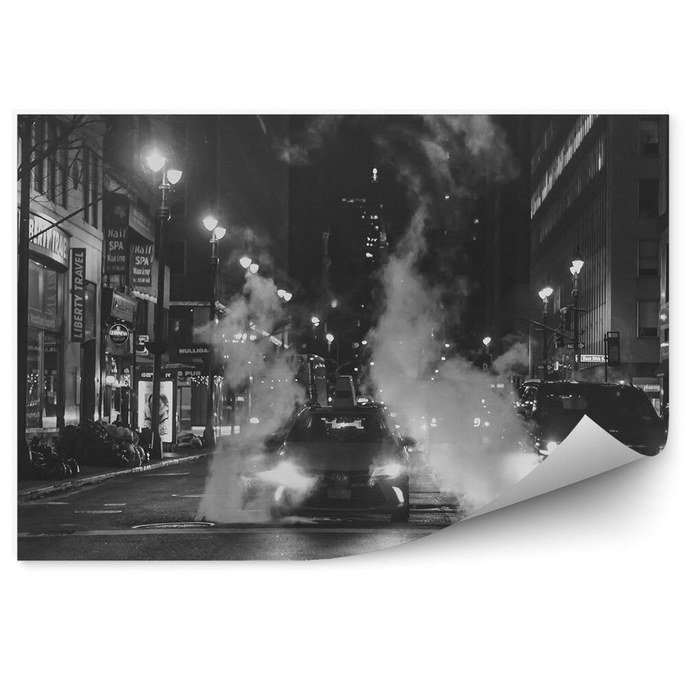 Fotopeta Taxi nowy jork miasto dym