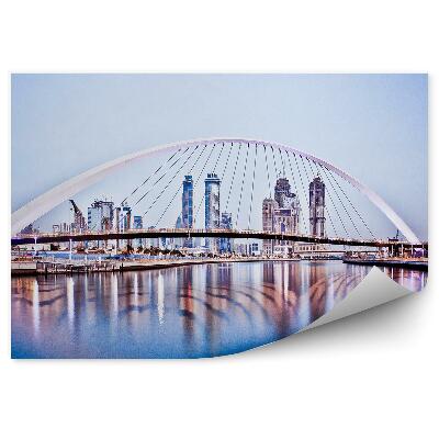 Fototapeta wieżowce mosty chodniki Dubaj palmy