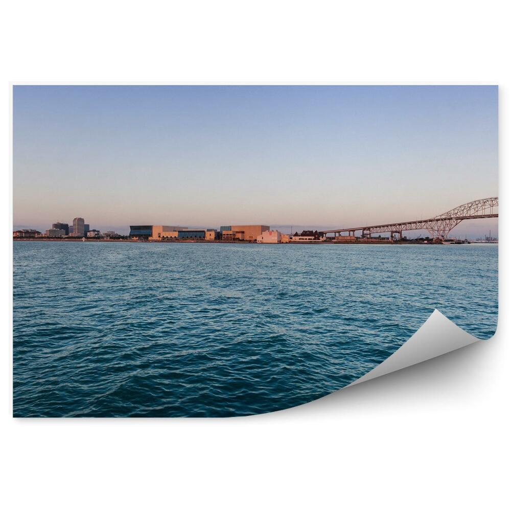 Fototapeta Ocean niebo budynki mosty wschód słońca