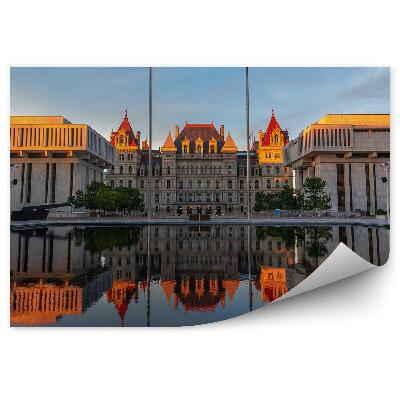 Fototapeta Kapitol rzeka niebo zachód słońca Nowy Jork