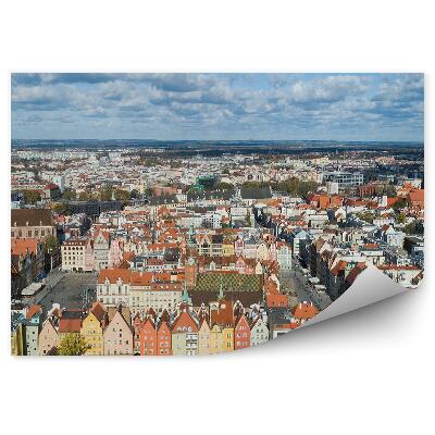 Fototapeta Wrocław rynek budynki droga niebo chmury