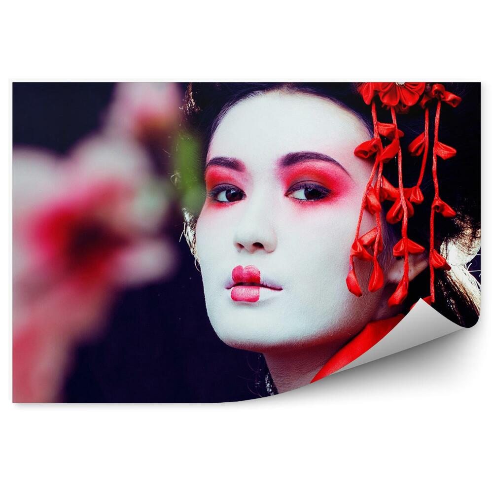 Fotopeta Gejsza japonia makijaż kimono