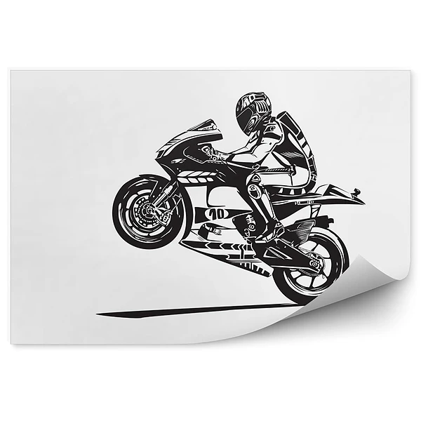 Fototapeta Czarno biały motor