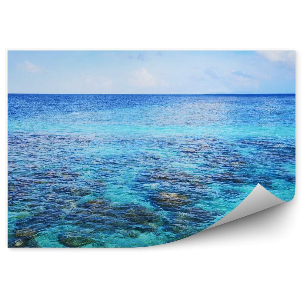 Fototapeta na ścianę Widok z góry na morze rafa horyzont